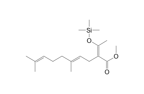 Methyl 2-geranyl-3-trimethylsilyloxy-2-butenoate