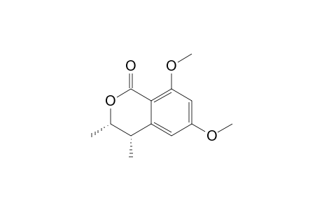 1H-2-Benzopyran-1-one, 3,4-dihydro-6,8-dimethoxy-3,4-dimethyl-, cis-(.+-.)-