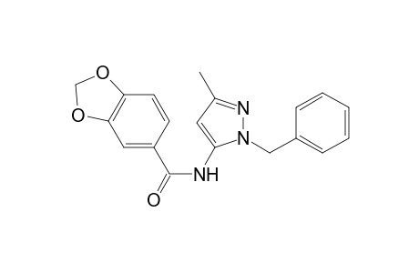 1,3-Benzodioxole-5-carboxamide, N-[3-methyl-1-(phenylmethyl)-1H-pyrazol-5-yl]-