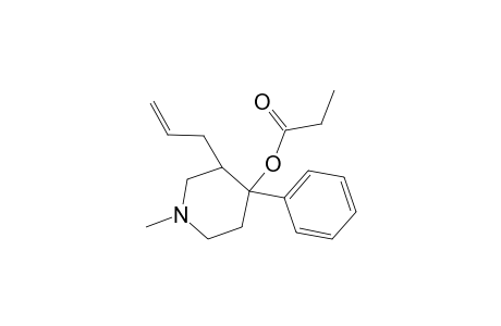 4-Piperidinol, 1-methyl-4-phenyl-3-(2-propenyl)-, propanoate (ester)