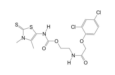 carbamic acid, (2,3-dihydro-3,4-dimethyl-2-thioxo-5-thiazolyl)-, 2-[[(2,4-dichlorophenoxy)acetyl]amino]ethyl ester