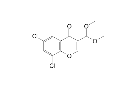 6,8-dichloro-4-oxo-4H-1-benzopyran-3-carboxaldehyde, dimethyl acetal