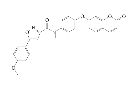 5-(4-Methoxyphenyl)-N-{4-[(2-oxo-2H-1-benzopyran-7-yl)oxy]phenyl}-1,2-oxazole-3-carboxamide