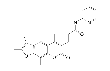 7H-furo[3,2-g][1]benzopyran-6-propanamide, 2,3,5,9-tetramethyl-7-oxo-N-(2-pyridinyl)-