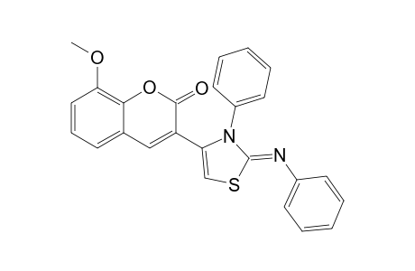 3-(2-Phenyl-3-phenyliminothiazolin-2-yl)-8-methoxy-2H-1-benzopyran-2-one