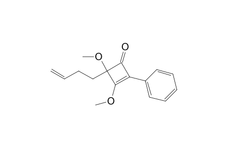 3,4-Dimethoxy-4-(3-butenyl)-2-phenyl-2-cyclobuten-1-one