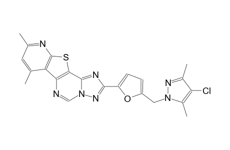 2-{5-[(4-chloro-3,5-dimethyl-1H-pyrazol-1-yl)methyl]-2-furyl}-7,9-dimethylpyrido[3',2':4,5]thieno[2,3-e][1,2,4]triazolo[1,5-c]pyrimidine