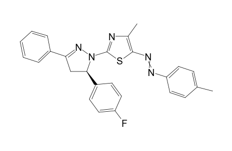 (5R)-{2-[5-(4-Fluorophenyl)-3-phenyl-4,5-dihydropyrazol-1-yl]-4-methylthiazol-5-yl}-p-tolyldiazene