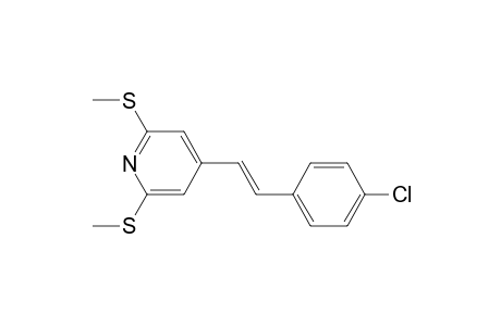 4-[(E)-2-(4-chlorophenyl)ethenyl]-2,6-bis(methylsulfanyl)pyridine