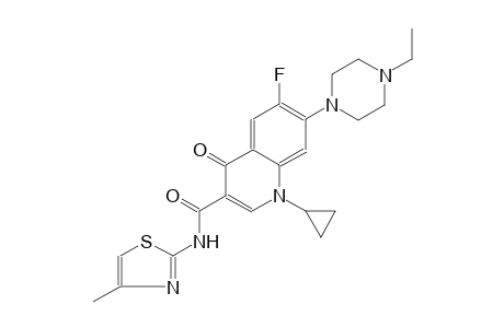 3-quinolinecarboxamide, 1-cyclopropyl-7-(4-ethyl-1-piperazinyl)-6-fluoro-1,4-dihydro-N-(4-methyl-2-thiazolyl)-4-oxo-