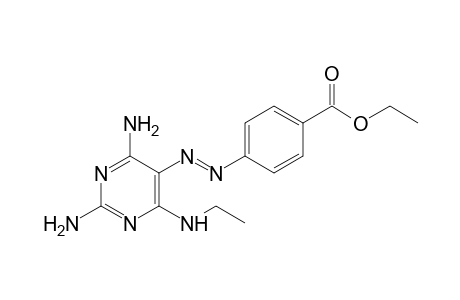 p-{[2,4-diamino-6-(ethylamino)pyrimidin-5-yl]azo}benzoic acid, ethyl ester