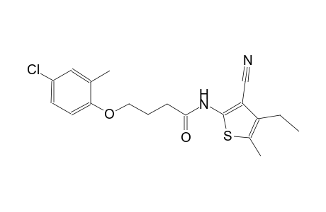 4-(4-chloro-2-methylphenoxy)-N-(3-cyano-4-ethyl-5-methyl-2-thienyl)butanamide