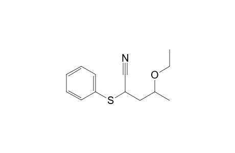 4-Ethoxy-2-phenylthiopentanenitrile