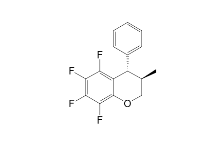 2H-1-Benzopyran, 5,6,7,8-tetrafluoro-3,4-dihydro-3-methyl-4-phenyl-, trans-
