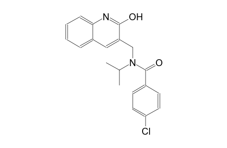 4-chloro-N-[(2-hydroxy-3-quinolinyl)methyl]-N-isopropylbenzamide