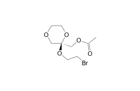 1,4-Dioxane-2-methanol, 2-(2-bromoethoxy)-, acetate, (R)-