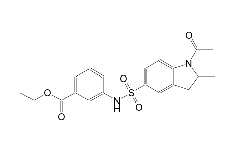 ethyl 3-{[(1-acetyl-2-methyl-2,3-dihydro-1H-indol-5-yl)sulfonyl]amino}benzoate