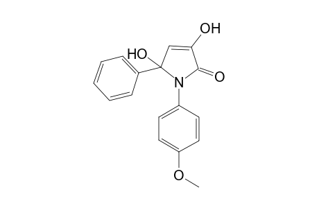 3-Pyrrolin-2-one, 3,5-dihydroxy-1-(4-methoxyphenyl)-5-phenyl-