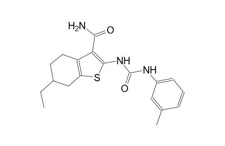 6-ethyl-2-[(3-toluidinocarbonyl)amino]-4,5,6,7-tetrahydro-1-benzothiophene-3-carboxamide