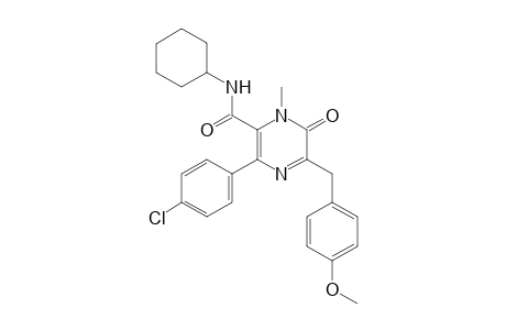 5-(4-Methoxybenzyl)-3-(4-chlorophenyl)-N-cyclohexyl-1,6-dihydro-1-methyl-6-oxopyrazine-2-carboxamide