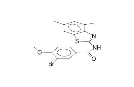 2-(3-bromo-4-methoxybenzamido)-4,6-dimethylbenzothiazole