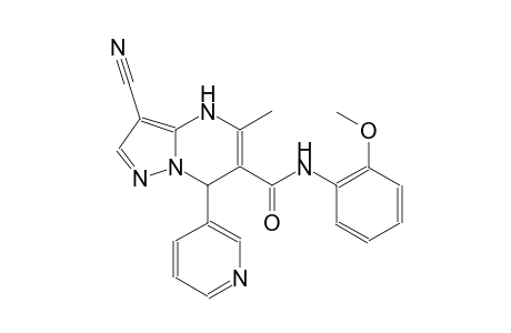 pyrazolo[1,5-a]pyrimidine-6-carboxamide, 3-cyano-4,7-dihydro-N-(2-methoxyphenyl)-5-methyl-7-(3-pyridinyl)-