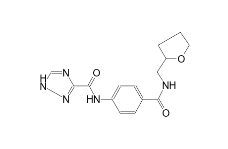 N-[4-(oxolan-2-ylmethylcarbamoyl)phenyl]-1H-1,2,4-triazole-5-carboxamide