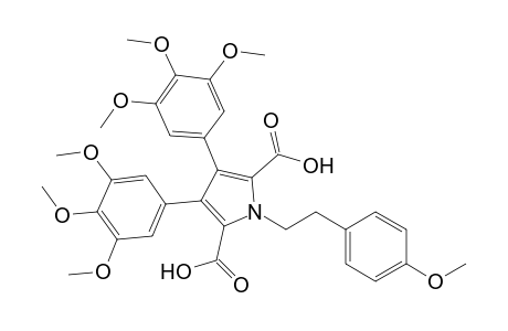 1-[2-(4-methoxyphenyl)ethyl]-3,4-bis(3,4,5-trimethoxyphenyl)pyrrole-2,5-dicarboxylic acid