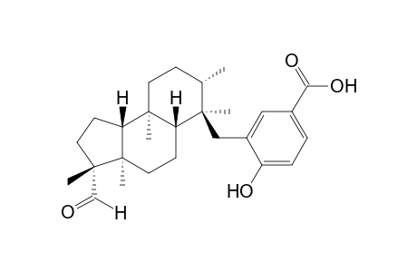 3-[[(3R,3aR,5aS,6R,7S,9aS,9bR)-3-formyl-3,3a,6,7,9a-pentamethyl-2,4,5,5a,7,8,9,9b-octahydro-1H-benz[e]inden-6-yl]methyl]-4-hydroxy-benzoic acid