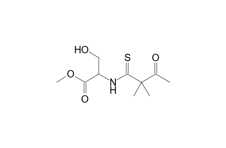 2-(2,2-Dimethyl-3-oxo-thiobutyrylamino)-3-hydroxy-propionic acid methyl ester