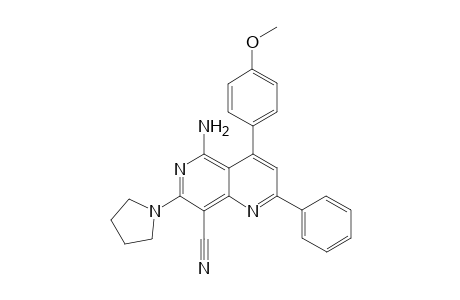 5-Amino-2-phenyl-4-(p-methoxyphenyl)-4-[4'-(N,N-dimethylamino)phenyl]-7-(pyrrolidin-1'-yl)-1,6-naphthyridine-8-carbonitrile