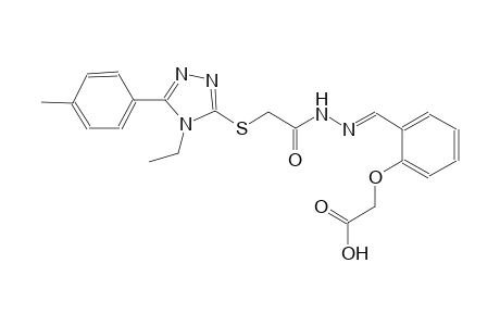 (2-{(E)-[({[4-ethyl-5-(4-methylphenyl)-4H-1,2,4-triazol-3-yl]sulfanyl}acetyl)hydrazono]methyl}phenoxy)acetic acid