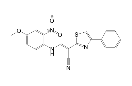 (2E)-3-(4-methoxy-2-nitroanilino)-2-(4-phenyl-1,3-thiazol-2-yl)-2-propenenitrile