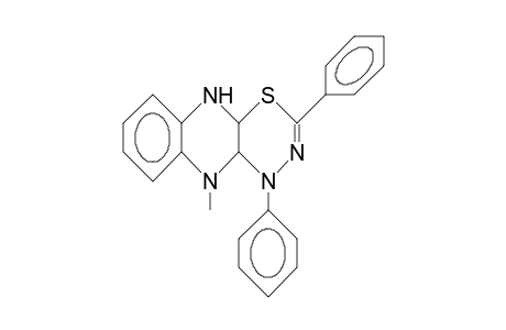 5-Methyl-2,4-diphenyl-1,4,4a,5,10,10a-hexahydro-1,3,4-thiadiazino(5,6-B)quinoxaline