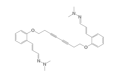 N-[(E)-[(E)-3-[2-[8-[2-[(E,3E)-3-(dimethylhydrazinylidene)prop-1-enyl]phenoxy]octa-3,5-diynoxy]phenyl]prop-2-enylidene]amino]-N-methyl-methanamine