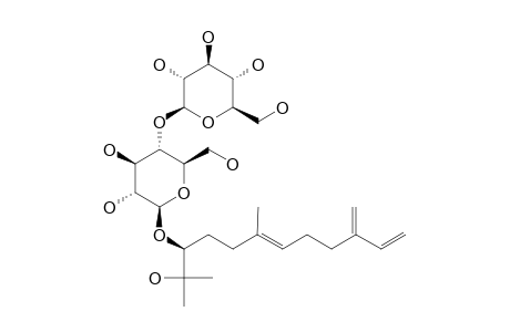 7,11-DIMETHYL-3-METHYLENE-1,6-DODECADIEN-10,11-DIOL-10-O-BETA-D-GLUCOPYRANOSYL-(1->4)-O-BETA-D-GLUCOPYRANOSIDE