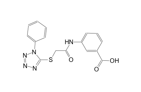 3-({[(1-phenyl-1H-tetraazol-5-yl)sulfanyl]acetyl}amino)benzoic acid