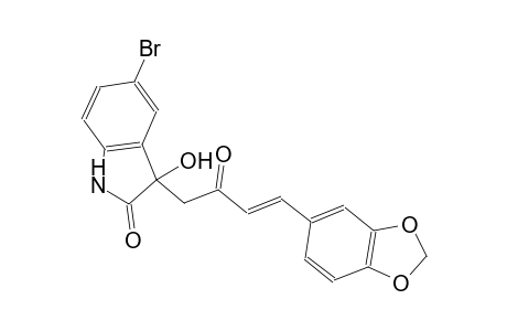 3-[(3E)-4-(1,3-benzodioxol-5-yl)-2-oxo-3-butenyl]-5-bromo-3-hydroxy-1,3-dihydro-2H-indol-2-one