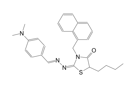 4-(dimethylamino)benzaldehyde [(2E)-5-butyl-3-(1-naphthylmethyl)-4-oxo-1,3-thiazolidin-2-ylidene]hydrazone