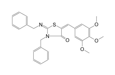 (2E,5E)-3-benzyl-2-{[(E)-phenylmethyl]imino}-5-(3,4,5-trimethoxybenzylidene)-1,3-thiazolidin-4-one