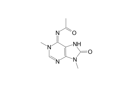 1,9-Dimethyl-7-(acetylimino)-8,9-dihydro-8-oxopurine