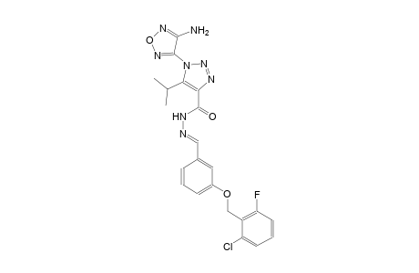 1-(4-amino-1,2,5-oxadiazol-3-yl)-N'-((E)-{3-[(2-chloro-6-fluorobenzyl)oxy]phenyl}methylidene)-5-isopropyl-1H-1,2,3-triazole-4-carbohydrazide