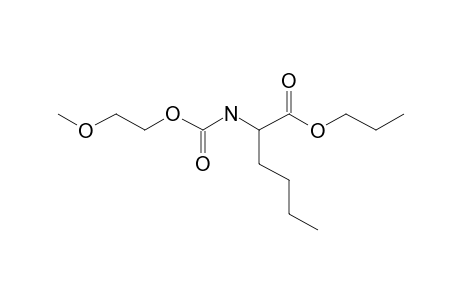 dl-Norleucine, N-(2-methoxyethoxycarbonyl)-, propyl ester