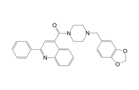 4-{[4-(1,3-benzodioxol-5-ylmethyl)-1-piperazinyl]carbonyl}-2-phenylquinoline