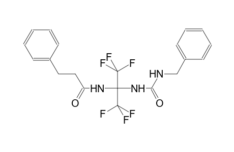 N-[1-{[(benzylamino)carbonyl]amino}-2,2,2-trifluoro-1-(trifluoromethyl)ethyl]-3-phenylpropanamide