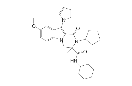 Pyrazino[1,2-a]indole-3-carboxamide, N-cyclohexyl-2-cyclopentyl-1,2,3,4-tetrahydro-8-methoxy-3-methyl-1-oxo-10-(1H-pyrrol-1-yl)-