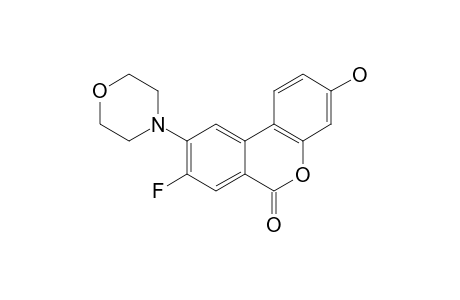 8-FLUORO-3-HYDROXY-9-(MORPHOLIN-4-YL)-6H-DIBENZO-[B,D]-PYRAN-6-ONE