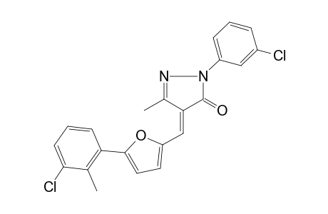 (4E)-4-[[5-(3-chloranyl-2-methyl-phenyl)furan-2-yl]methylidene]-2-(3-chlorophenyl)-5-methyl-pyrazol-3-one