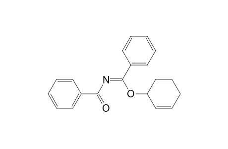 Benzenecarboximidic acid, N-benzoyl-, 2-cyclohexen-1-yl ester, (.+-.)-