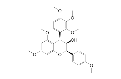 2H-1-Benzopyran-3-ol, 3,4-dihydro-5,7-dimethoxy-2-(4-methoxyphenyl)-4-(2,3,4-trimethoxyphenyl)-, [2R-(2.alpha.,3.alpha.,4.alpha.)]-